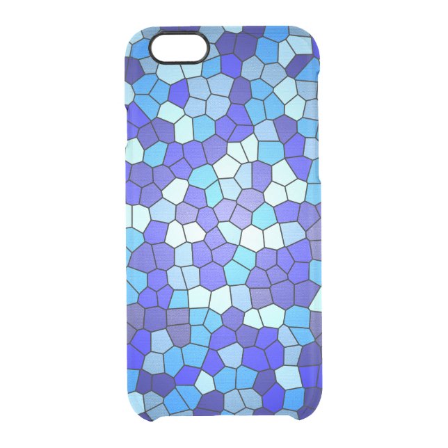 Shades Of Blue Stained Glass by Shirley Taylor Uncommon iPhone Case (Back)