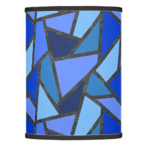 Shades of blue stained glass pattern