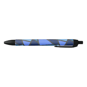 Shades of blue stained glass pattern pen