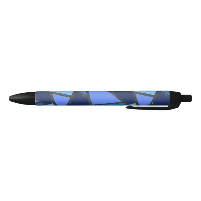 Shades of blue stained glass pattern pen (Bottom)
