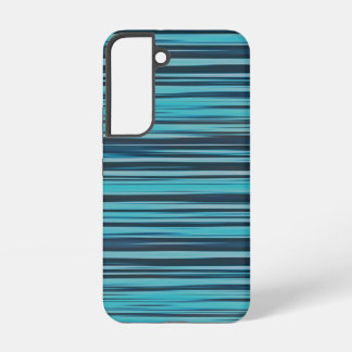 shades of blue stripes samsung galaxy s22 case