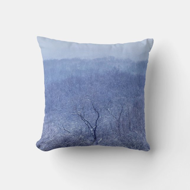 Shades of Blue Throw Pillow (Front)