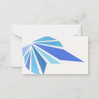 Shades of Blue Triangles Note Card