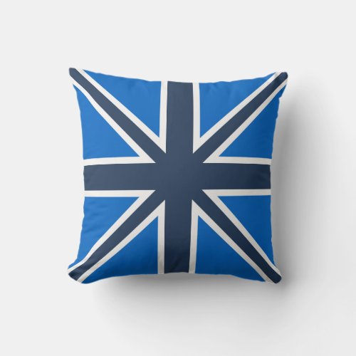 Shades of Blue Union Jack Pillow