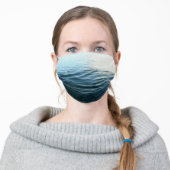 Shades of Blue Water Abstract Nature Photography Adult Cloth Face Mask (Worn)