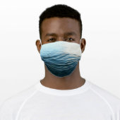 Shades of Blue Water Abstract Nature Photography Adult Cloth Face Mask (Worn)