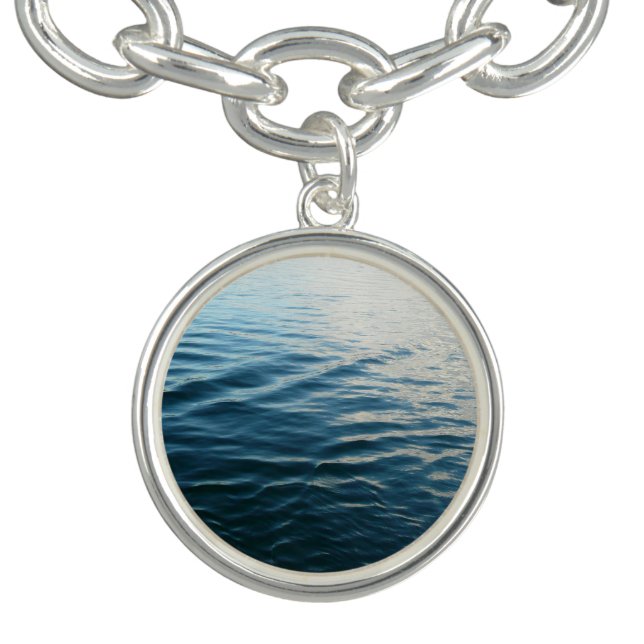 Shades of Blue Water Abstract Nature Photography Bracelet (Design)