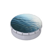 Shades of Blue Water Abstract Nature Photography Candy Tin (Side)