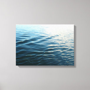 Shades of Blue Water Abstract Nature Photography Canvas Print