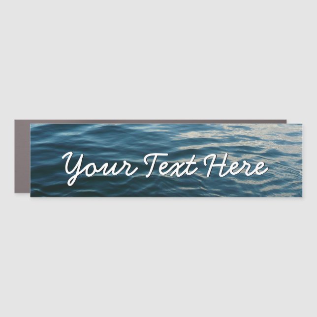 Shades of Blue Water Abstract Nature Photography Car Magnet (Front)