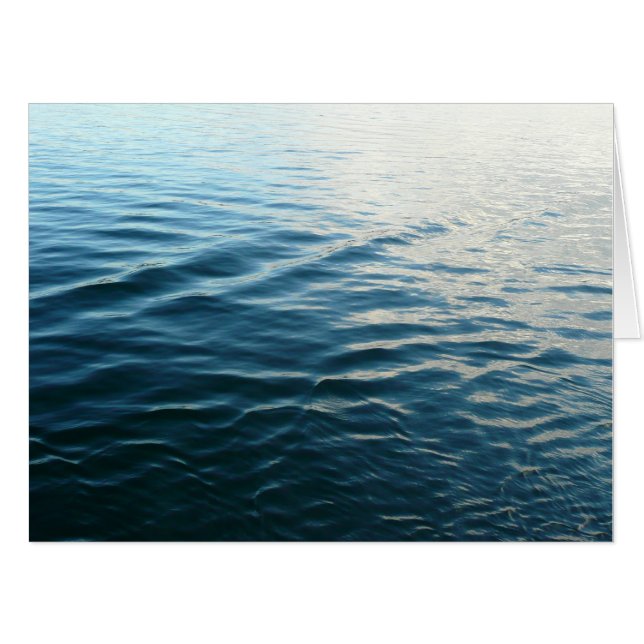 Shades of Blue Water Abstract Nature Photography Card (Front Horizontal)