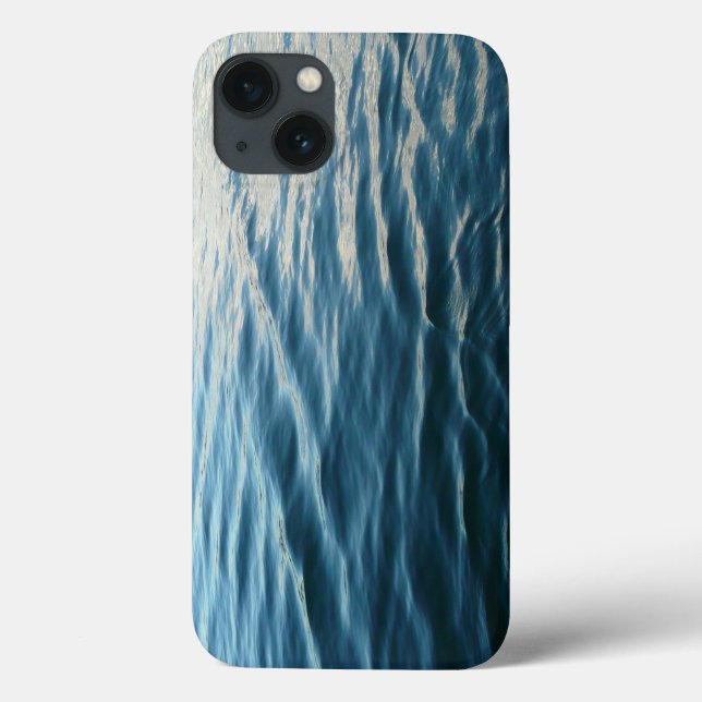 Shades of Blue Water Abstract Nature Photography Case-Mate iPhone Case (Back)