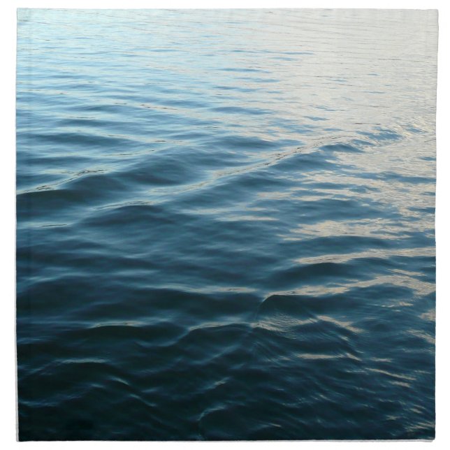 Shades of Blue Water Abstract Nature Photography Cloth Napkin (Front)