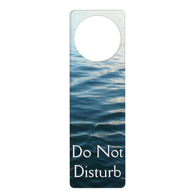 Shades of Blue Water Abstract Nature Photography Door Hanger (Front)