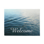 Shades of Blue Water Abstract Nature Photography Doormat