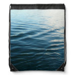 Shades of Blue Water Abstract Nature Photography Drawstring Bag