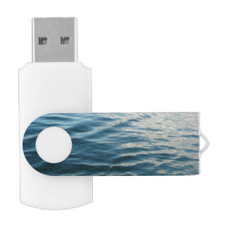 Shades of Blue Water Abstract Nature Photography Flash Drive