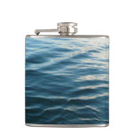 Shades of Blue Water Abstract Nature Photography Flask