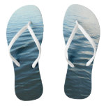 Shades of Blue Water Abstract Nature Photography Flip Flops