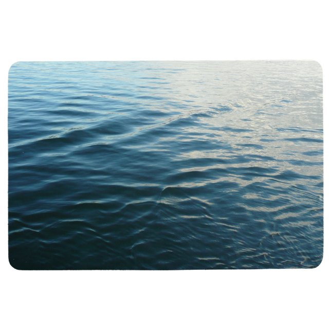 Shades of Blue Water Abstract Nature Photography Floor Mat (Front)