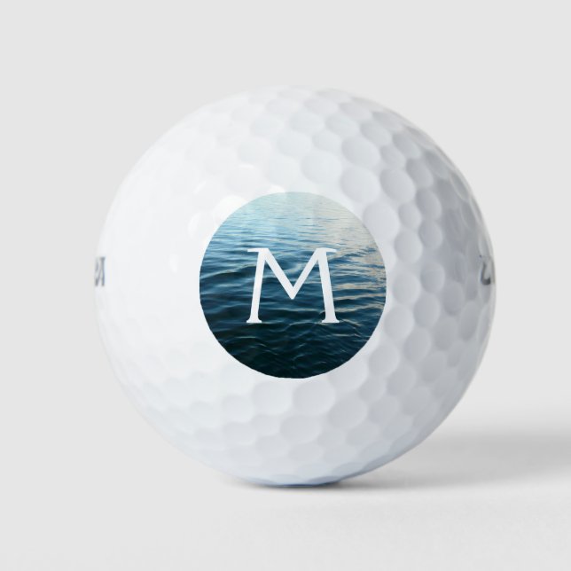 Shades of Blue Water Abstract Nature Photography Golf Balls (Front)