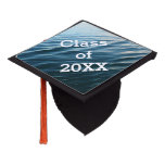 Shades of Blue Water Abstract Nature Photography Graduation Cap Topper