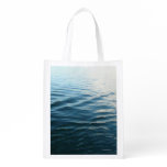 Shades of Blue Water Abstract Nature Photography Grocery Bag
