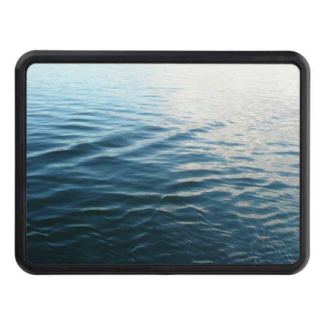 Shades of Blue Water Abstract Nature Photography Hitch Cover (Front)