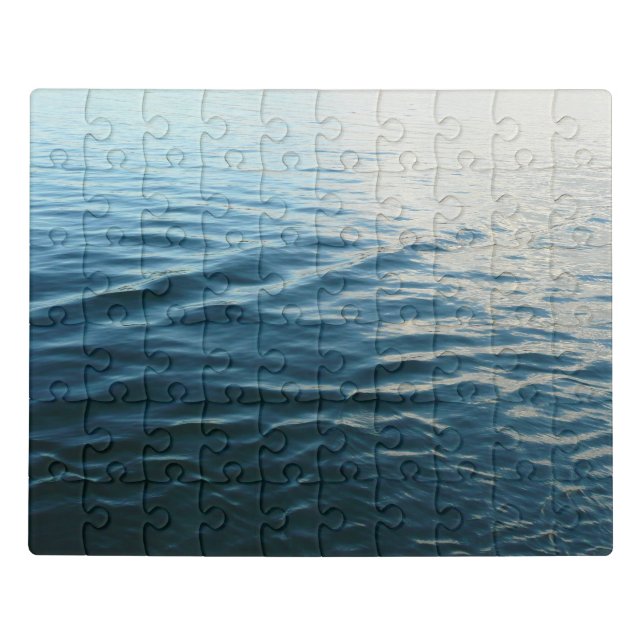 Shades of Blue Water Abstract Nature Photography Jigsaw Puzzle (Puzzle Horizontal)