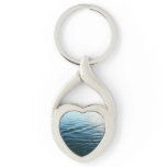 Shades of Blue Water Abstract Nature Photography Keychain