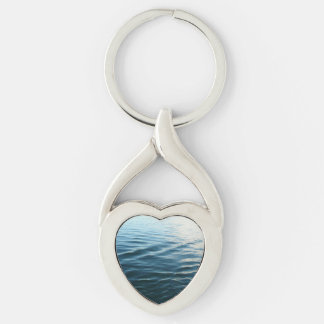 Shades of Blue Water Abstract Nature Photography Keychain