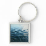 Shades of Blue Water Abstract Nature Photography Keychain