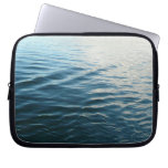 Shades of Blue Water Abstract Nature Photography Laptop Sleeve