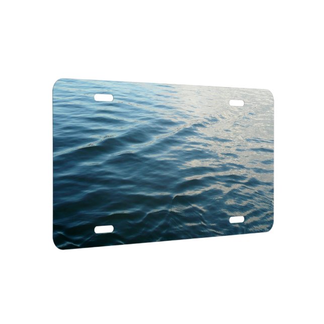 Shades of Blue Water Abstract Nature Photography License Plate (Right)