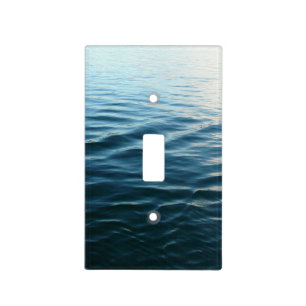 Shades of Blue Water Abstract Nature Photography Light Switch Cover