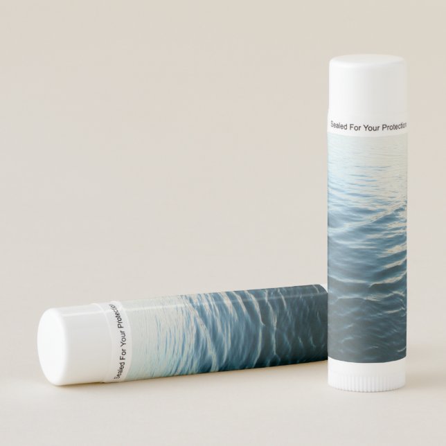 Shades of Blue Water Abstract Nature Photography Lip Balm (Front)