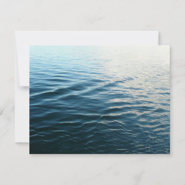 Shades of Blue Water Abstract Nature Photography Note Card (Front)