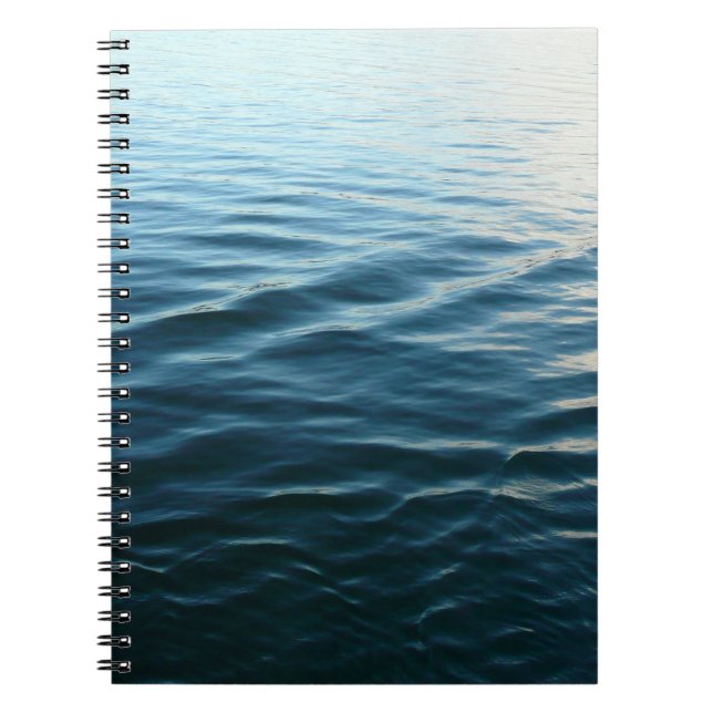 Shades of Blue Water Abstract Nature Photography Notebook (Front)