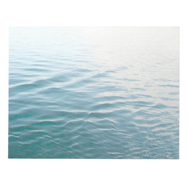Shades of Blue Water Abstract Nature Photography Notepad (Front)