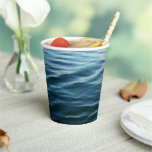 Shades of Blue Water Abstract Nature Photography Paper Cups