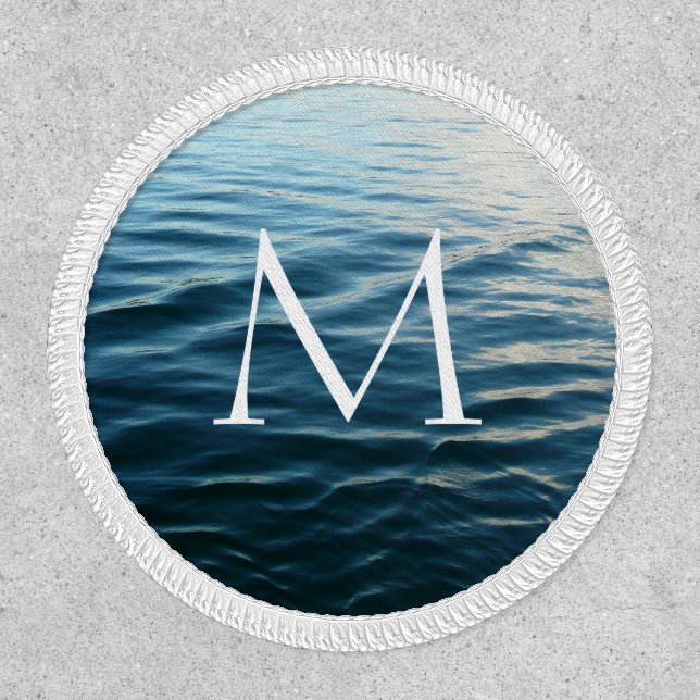 Shades of Blue Water Abstract Nature Photography Patch (Front)