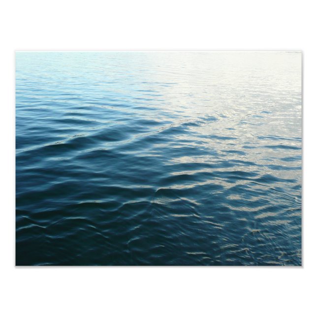 Shades of Blue Water Abstract Nature Photography Photo Print (Front)