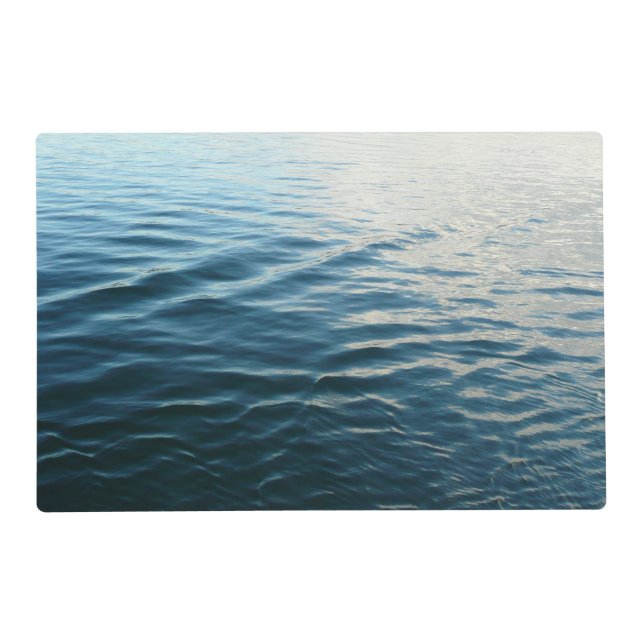 Shades of Blue Water Abstract Nature Photography Placemat (Front)