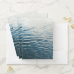 Shades of Blue Water Abstract Nature Photography Pocket Folder