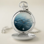 Shades of Blue Water Abstract Nature Photography Pocket Watch