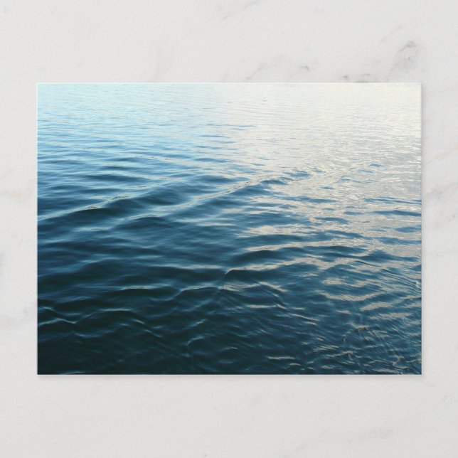 Shades of Blue Water Abstract Nature Photography Postcard (Front)