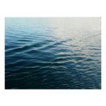 Shades of Blue Water Abstract Nature Photography Poster