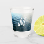 Shades of Blue Water Abstract Nature Photography Shot Glass