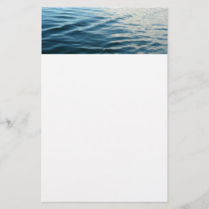 Shades of Blue Water Abstract Nature Photography Stationery