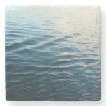 Shades of Blue Water Abstract Nature Photography Stone Coaster